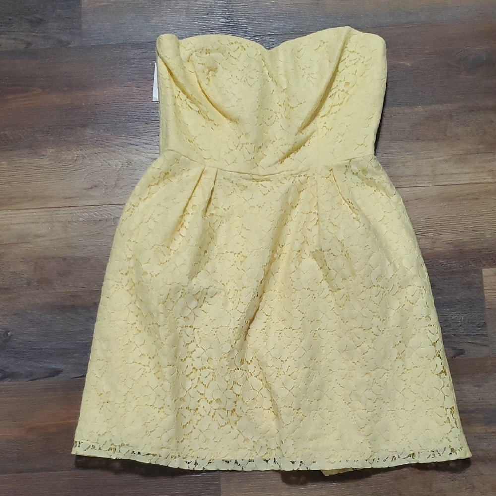 Jasmine Strapless Sunny Days Yellow Lace Dress